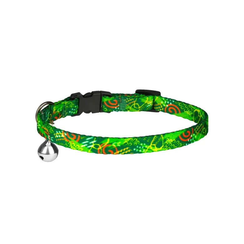 Нашийник нейлоновий HiDOG для кота "Abstraction green" XS