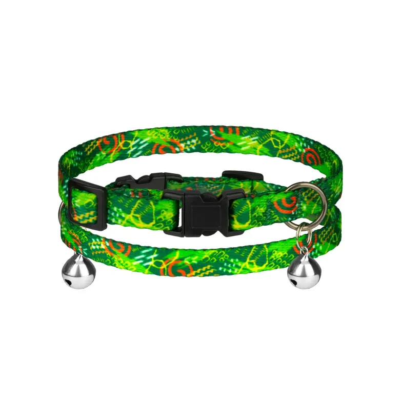 Нашийник нейлоновий HiDOG для кота "Abstraction green" XS