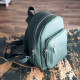 Жіночий шкіряний рюкзак GS 26×18×9 см зелений